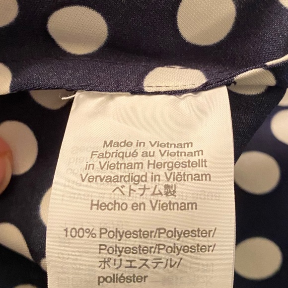 NWT Large J. Crew Navy and White Polka Dot Skirt - Picture 4 of 4